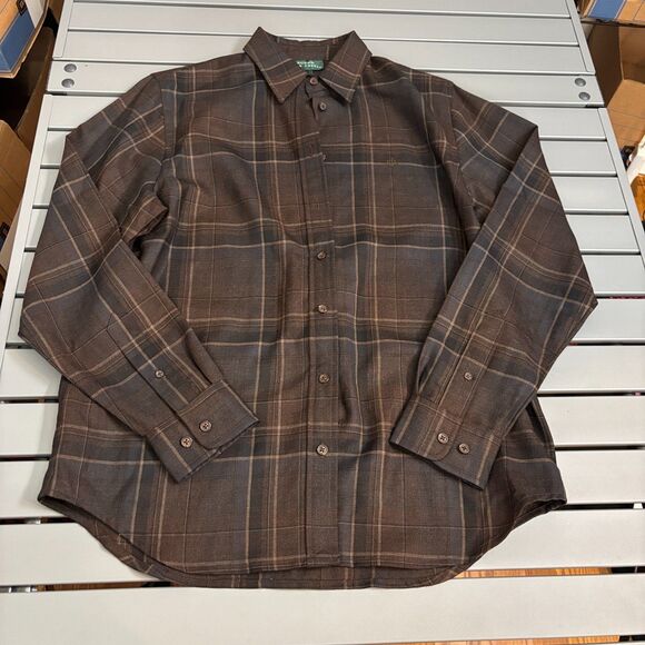 Lauren Ralph Lauren 2 Piece Shirt & Pants Womens M/8 Brown Plaid Wool Button Up - Picture 4 of 16